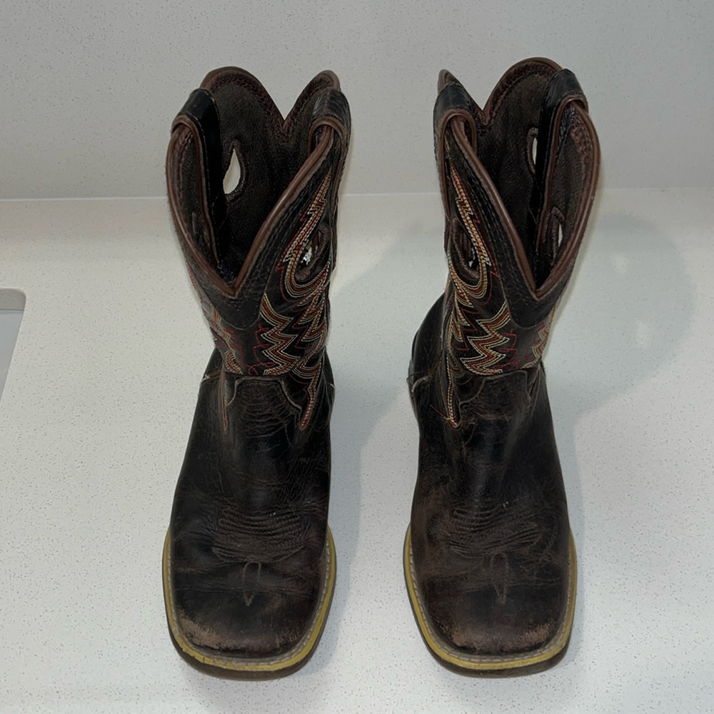 Durango Lil' Rebel Pro Cowboy Square Toe  Size 13 Youth Brown Boots DBT021